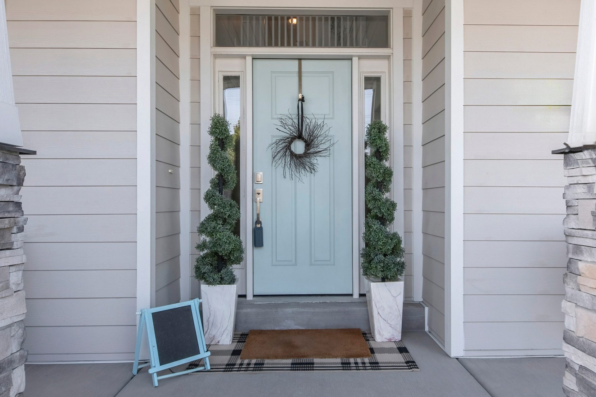 Light Blue Front Door